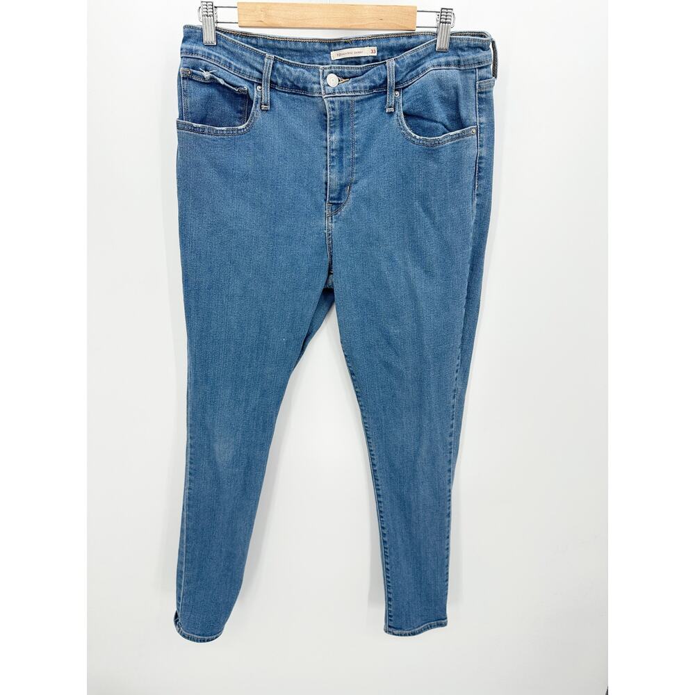 Levi's Womens 721 High Rise Skinny Jeans 33x30 Just The Facts Blue Denim